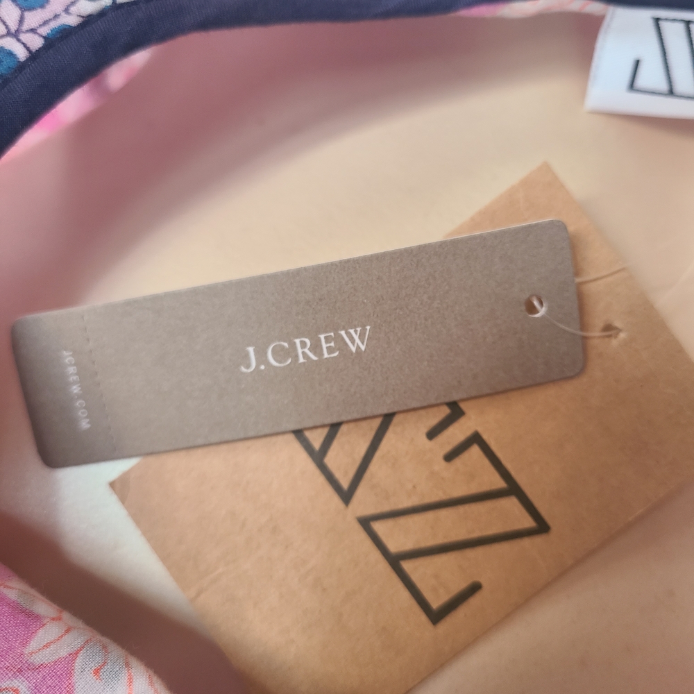 ​SZ Blockprints x J.Crew Kitty Dress in Pink Blue Floral Block Print - Picture 9 of 12